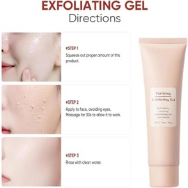 Gel Exfoliante Purificante para Limpieza Facial gel exfoliante suave para rostro - Gel exfoliante para rostro que limpia la suciedad y los aceites (2PCS)
