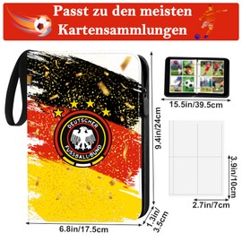 HYZMSZA Trainer Sammelkartenalben 2025, Sammelalbum für Fußball Karten Album, Ordner Buch kompatibel mit Fußball, KartenSammelkarten Album, Kartenordner Reisetasche Aufbewahrungstasche (A)