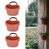 yaogohua Flower Pot with Adjustable Strap, Railing Planters Hanging Baskets