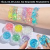 Gel de glitter fluorescente para rostro y cuerpo 6 colores