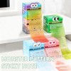 Notas adhesivas con patrón de monstruo, bloc de notas extraíbles,