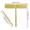 A-Star T-Bar Double Two Tone Wooden Block with Wooden Mallet