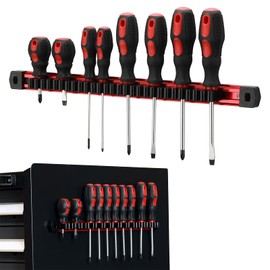 Mayouko Magnetic Screwdriver Wrench Organizer, Aluminum Rail Magnetic Tool Holder, Hand Tool Holder, Toolbox Accessories, Fits Up to 14 Screwdrivers/Wrenches (Tools not Included)