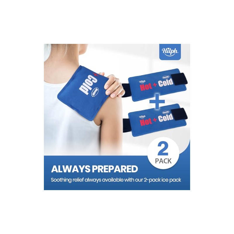 Hilph Hilph Ice Packs for Injuries, Reusable Hot Cold Compress