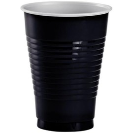 Party Dimensions 20 Count Plastic Cup, 12-Ounce, Black