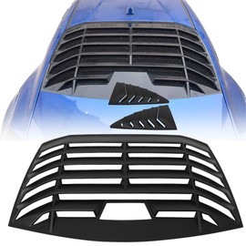 IKON MOTORSPORTS, Window Louver Compatible With 2013-2016 Scion FR-S/2013-2020 Subaru BRZ/2017-2020 Toyota 86, IKON Style,Rear Louver and Side Quarter Scoop Louvers