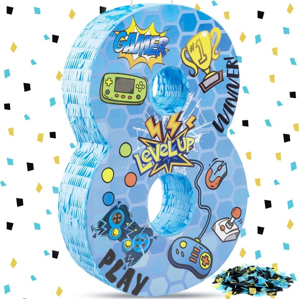 Simgoing Number 8 Video Game Piñata 16.5 Inch Gaming Controller