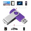 USB Flash Drive Candy Purple Rotatable Portable Storage Memory Stick