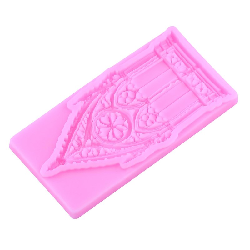 MIYAHOUSE Gothic Castle Gate Silicone Molds Window Fondant Mold Set