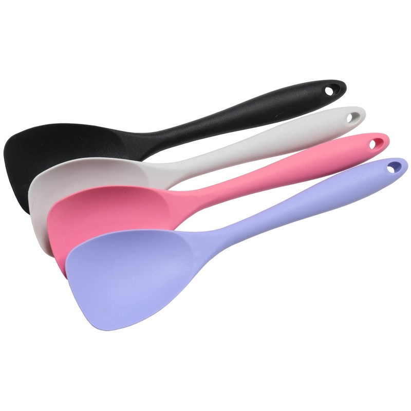 Chef Craft Premium Silicone Spoon Spatula, 11.5 inch, Black