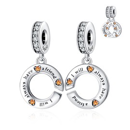 LaMenars Heart Charms Love for 925 Sterling Silver for Mum Family Women Bracelets & Necklaces Friend Dangle Pendant for Christmas Valentine's Day Mother's Day for Girls ..., Sterling Silver