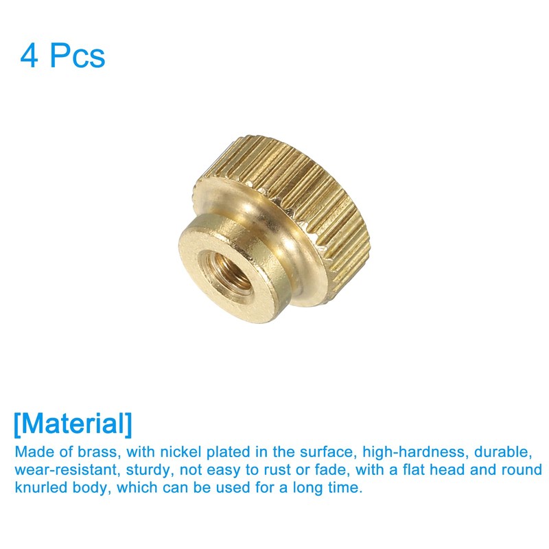 QUARKZMAN Knurled Thumb Nuts, 4pcs M3 x D10mm x H8mm