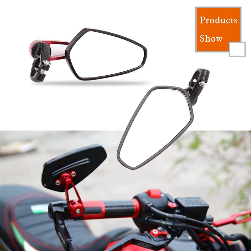 DREAMIZER Universal Motorcycle Side Mirrors 7/8" 22mm Handlebar End Mirrors