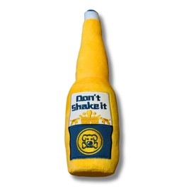 Pawcratean Dog Comfy Plush Toy Beer Bottle Style with Squeaker Cool Dog Gift for Funny Photos