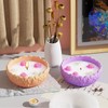 Voaesdk Flower Bowl Resin Molds, 2PCS Lotus Tray Silicone Moulds,