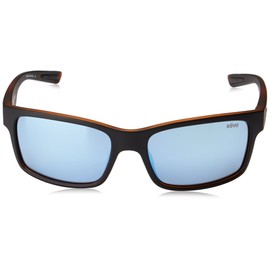 Revo Crawler: Polarized Filters UV, Performance Rectangle Rectangular Sunglasses, Matte Black Tortoise Frame with Blue Water Lens (RE 1027)