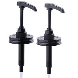 Syrup & Sauce Honey Dispenser Pump Lids (2 Pack ) For Regular Mouth Mason Jar, Airtight & Leak-Proof Kitchen Food Grade condiments Dispenser Pump (Jar Not Included)