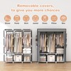 VTRIN Portable Closet Wardrobe for Hanging Clothes Closet with Cover,