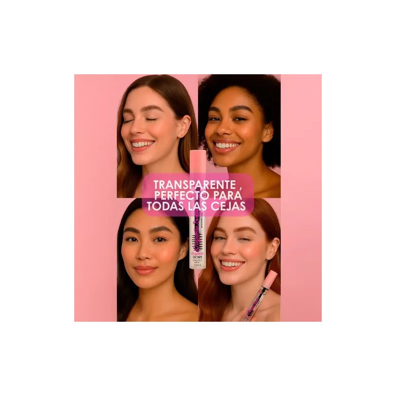 Gel Para Cejas Pink Up, Organic Brows, Efecto Jabón Cejas