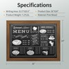 SHANTRA 36"x24" Magnetic Chalkboard - Wooden-Framed Large Blackboard For Homes