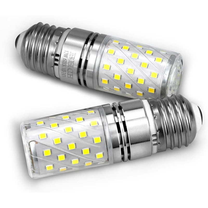 E26 LED Corn Bulbs 12W,6000K Daylight White,1200LM,100W Incandescent Bulbs Equivalent,Pack