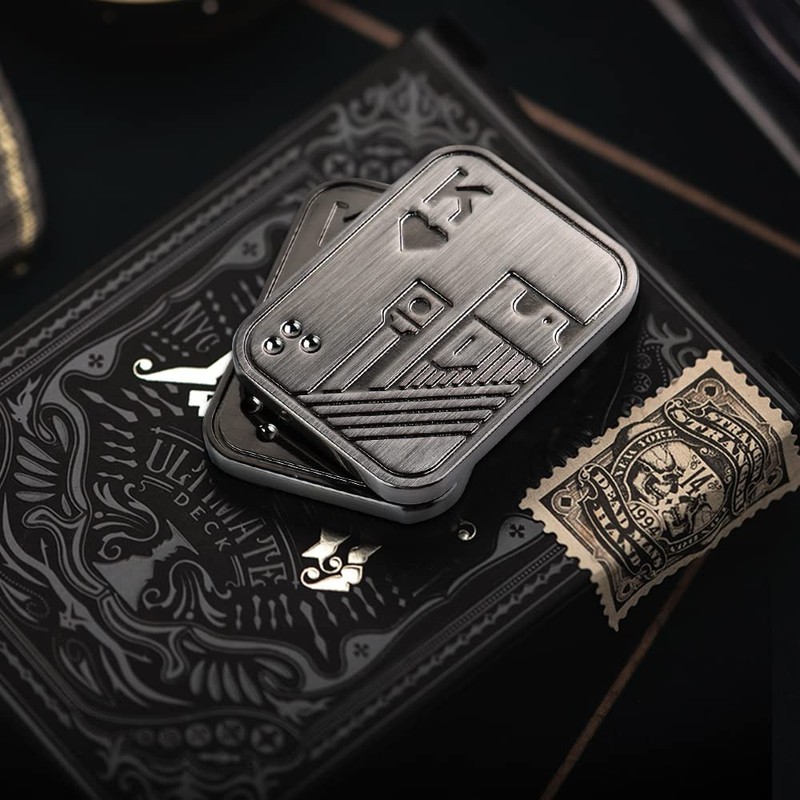 Magnetic Metal Fidget Toys - Metal Poker Push Card Fidget