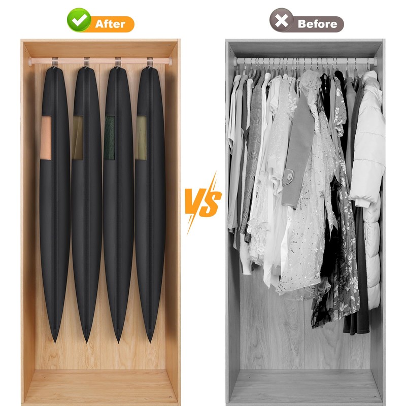 Syeeiex 54'' Space Saving Hanging Garment Bag with Self Compression