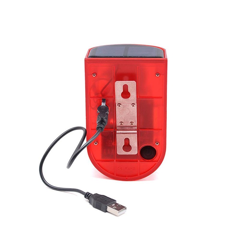Aolyty Solar Motion Sensor Detector Siren Sound Alarm LED Warning