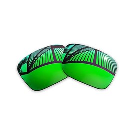 MYCOURAG UV Protection Polarized Replacement Lenses for Oakley Jupiter Sqaured OO9135 Sunglasses Frame - Emerald Mirror Coated Polarized