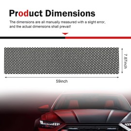 Car Windshield Tint Strip, 7.87" x 59" Window Sun Visor Strip Tint Film, Anti-Glare Car Windshield Banner Sticker, Sunproof One Way Privacy Film (Black #A)