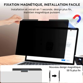 Makinda Magnetic Privacy Screen Protector Laptop 14" 16:9 Compatible with HP/Dell/Acer/Lenovo/Thinkpad Removable Anti-Spy Blue Light Laptop Protection