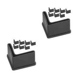 TEHAUX 16 pcs Heavy Duty Bed Frame Corner Guards Angle Iron Foot Pads with Nonslip Furniture and Floors from Scratches Easy Installation Black