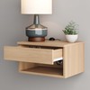 Nathan James Jackson Wall Mounted Floating Bedroom Nightstand with Storage