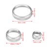 3Pcs Car Center Control Multimedia Knob Circle Cover Trim for
