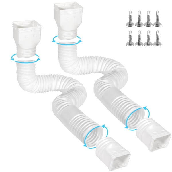Does not apply 2 Pack Flexible Gutter Downspout Extensions Extendable