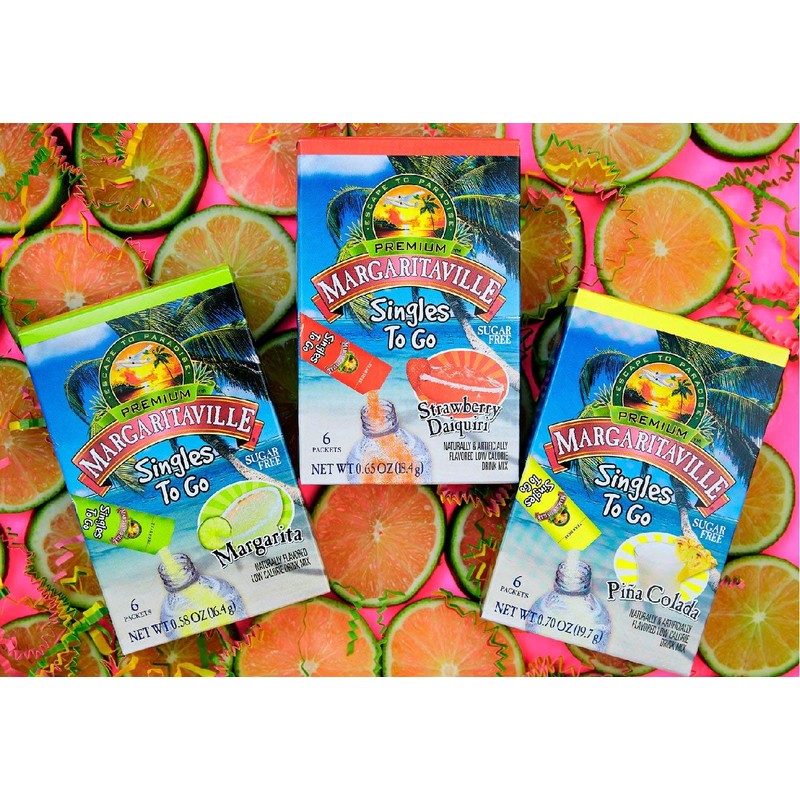 Margaritaville Singles To Go Water Drink Mix - Margarita Flavored,