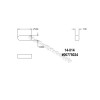 Finish mower Blade Spindle key, Servis Rhino # 00775024 Round