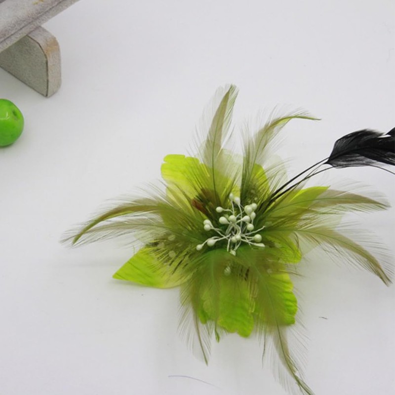 Multi-function Feather Flower Brooch Pins & Hair Clips for Women