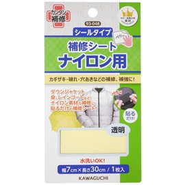Kawaguchi 93-048 Nylon Repair Seat Seal Type, Width 2.8 x Length 11.8 inches (7 x 30 cm), Clear