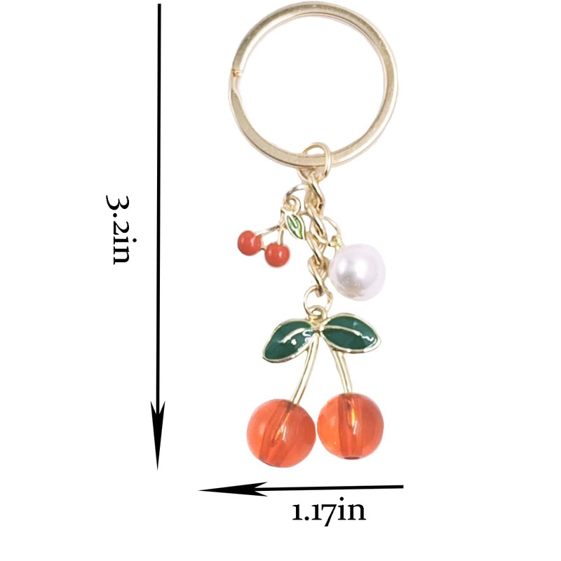 jtkdxqs Cherry Bag Charm Cherry Keychain Accessory for Purses and
