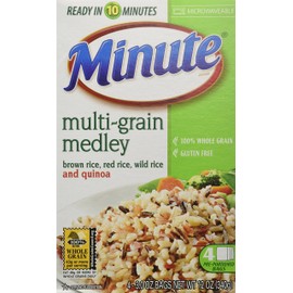 Minute Multi-Grain Medley Brown Rice Red Rice Wild Rice Quinoa 4 - 3 Oz Bags (Pack of 4)