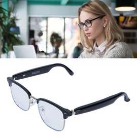 AI Translation Glasses with Over 144 Languages, Real-time Translation, Built-in Microphone, Anti-Blue Light, Intelligent Music Glasses, Ideal for Business, Travel or