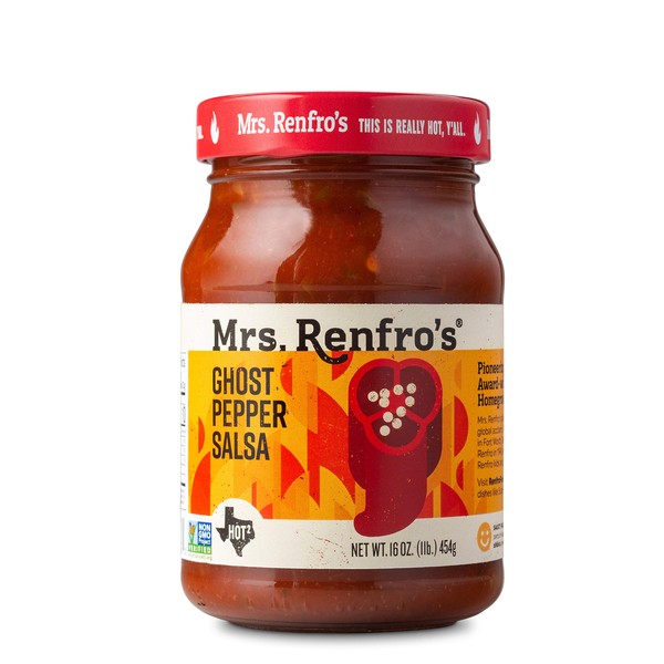 Mrs. Renfro's Ghost Pepper Salsa, 16 oz (6 Pack)