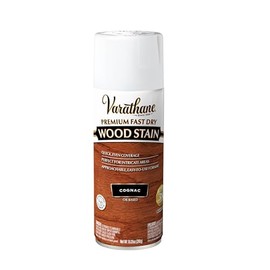 Varathane Premium Fast Dry Wood Stain Spray | 1 Hour Dry Time | 1 Coat Color | Interior Wood Stain | Furniture, Cabinets, Doors, Trim | 10.25 oz | Cognac