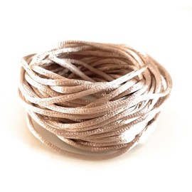 Angel Malone 10 Mtrs. X 2mm Premium Quality Kumihimo Rattail Satin Cord Jewellery Making - UK Seller (Silky Beige)