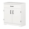 South Shore Harma 1-Drawer and 2-Door Storage Cabinet, Pure White