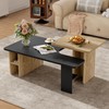 GDFStudio Nesting Coffee Tables Set of 2, Farmhouse Rectangle Tables