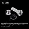 sourcing map 20 Sets Phillips Machine Screws M3 x 16