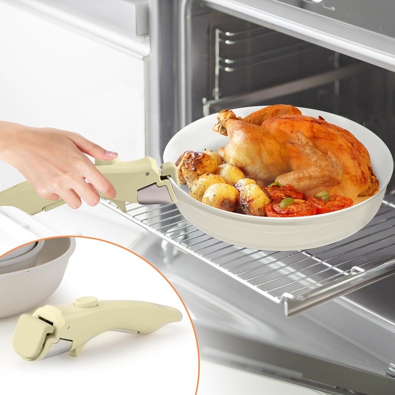 Wzenclave Universal Removable Pan - Detachable Cookware Handle Replacement for