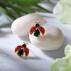 Superchic Cute Ladybug Gold Plated Crystals Cubic Zirconia Stud Earrings